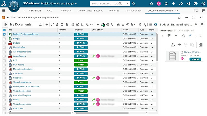 Gehe zu YouTube - Dokumentenmanagement in 3DEXPERIENCE