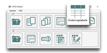 CATIA Wizard Aenderungstabelle