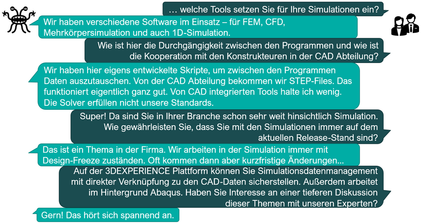 Dialog zu Simulation mit dem Experten