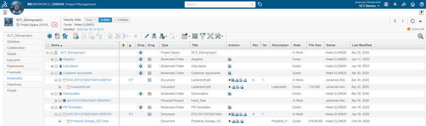 ENOVIA 3DEXPERIENCE Dokumentenmanagement