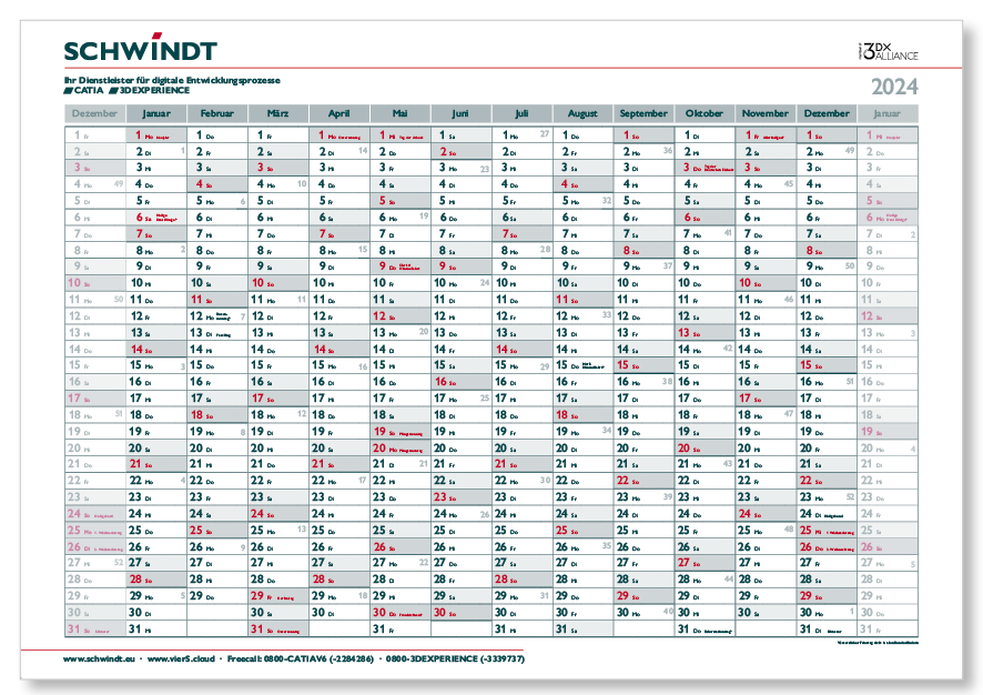 2024 SCHWINDT Wandkalender